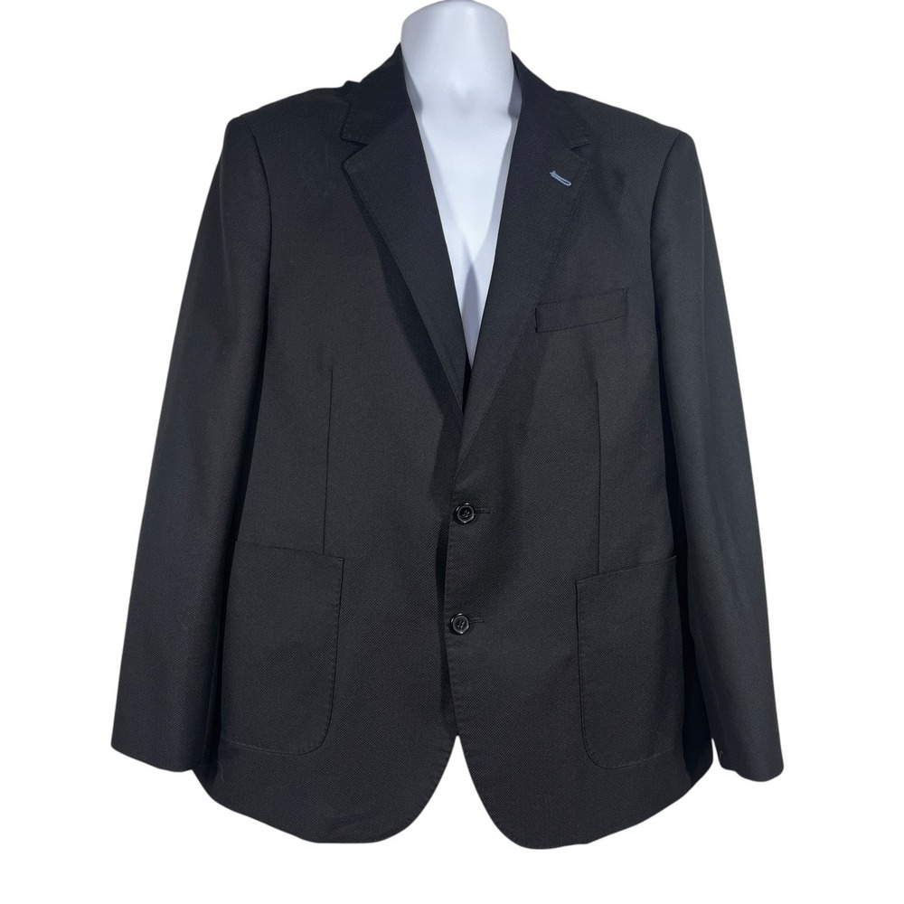NWOT TailorByrd Textured Sport Coat Mens 46R Black 2 Button Double Vent Classic